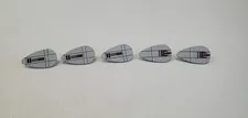 Lego Star Wars Shield Oval SW Pattern Small Rocket at Top Gray Lot Of 5