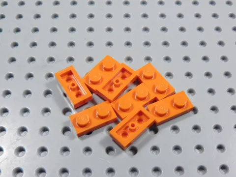 LEGO Lot of 8 Reddish Orange 1x2 Plates BK