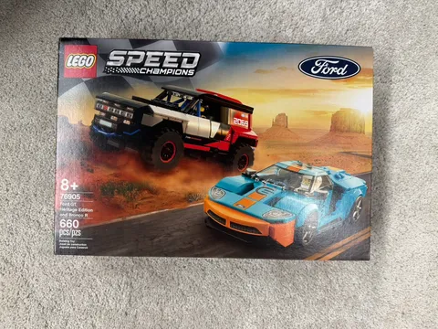 EXCELLENT BOX LEGO Ford GT Heritage Edition & Bronco R Speed Champions 76905