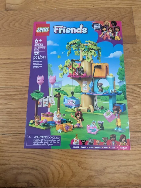 LEGO Friends Cat Birthday Party & Tree House Building Toy, 42666 See Photos