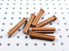 LEGO Lot of 6 Reddish Brown 3L Technic Axles w/ Stop BA