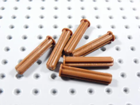 LEGO Lot of 6 Reddish Brown 3L Technic Axles w/ Stop BA