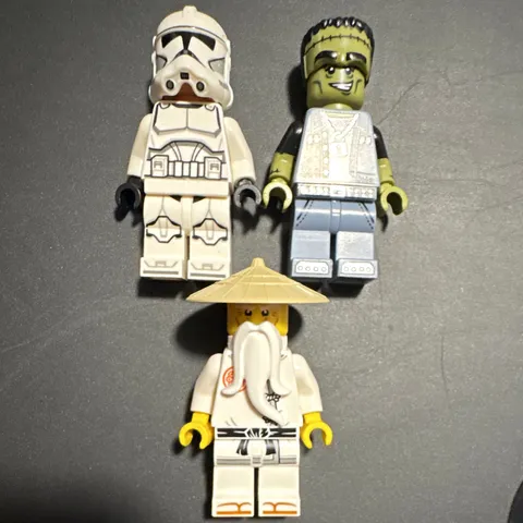 LEGO Minifigure Lot 3pcs - Clone Trooper, Frankenstein’s Monster, Sensei Wu