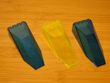 LEGO Vintage Trans-Neon Green Windscreen 10 x 4 x 2 1/3 Canopy Blue Space Lot