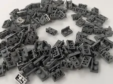 Lego x100 New Dark Bluish Gray Bracket 1 x 2 - 1 x 2 Inverted # 99780