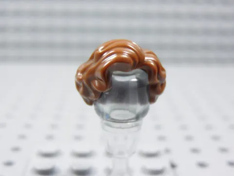 LEGO Reddish Brown Female Girl Short Hair Minifig Wavy Curled BQ