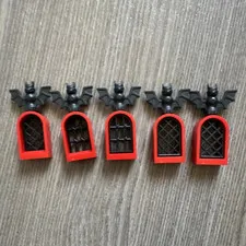 Vintage LEGO Fright Knights Witch’s Castle Gothic Window Bat Lot 15 Pieces 1997