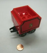 Rare LEGO Duplo THOMAS & FRIENDS JAMES RED TENDER CAR #5 Replacement Vintage