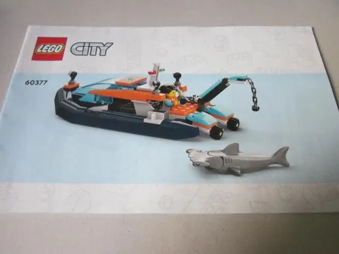 Lego Instructions Instruction City 60377 Boat and Hammerhead Shark Boat and Hammerhead