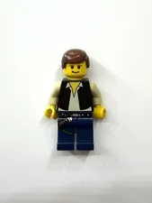 LEGO Star Wars sw0014 Han Solo Yellow Head Black Vest Minifigure 7190