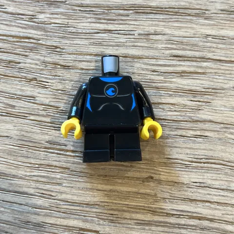 Lego - Minifigure Torso & Legs - Black / Blue, Wet Dive Suit, Zipper Back