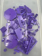 5.5 oz. Mixed Purple Legos - standard blocks and unique pieces