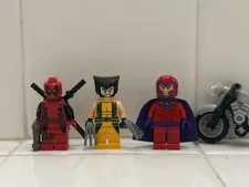 LEGO MARVEL Super Heroes Deadpool Wolverine Magneto Minifigures X-Men 6866 