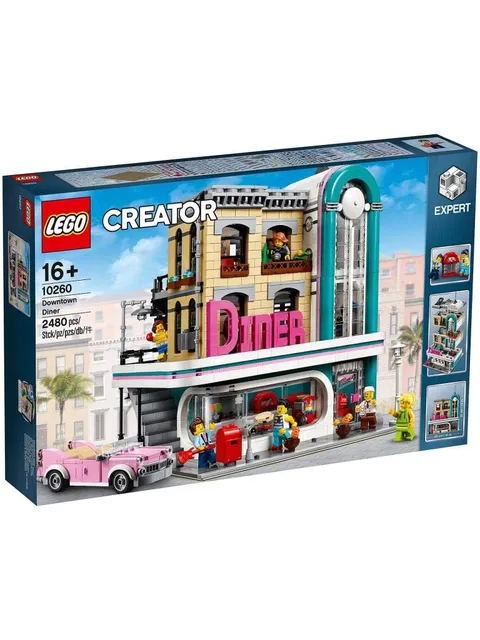 LEGO Creator Expert Downtown Diner 10260 Building Kit, Model Set Multicolor