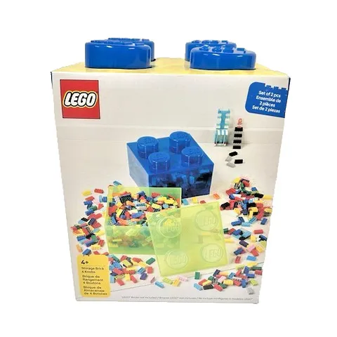 LEGO Box BLUE STORAGE BRICK 5001383 Stackable Container 4 Stud Knobs 10"x10".
