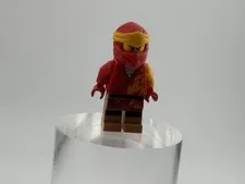 LEGO Red Ninja Minifigure Plastic Figure w/ Hood and Yellow Headband