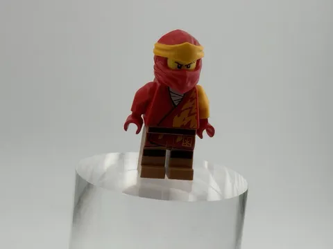 LEGO Red Ninja Minifigure Plastic Figure w/ Hood and Yellow Headband