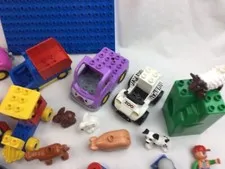 6 Lb LEGO Duplo Bricks Special Pieces People Zoo Animals Cars Lot
