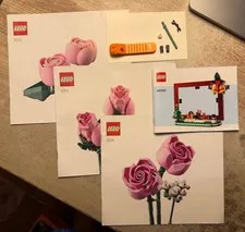 LEGO Manuals for Roses 10374 Holiday Christmas Frame 40702 PLUS Extra Parts