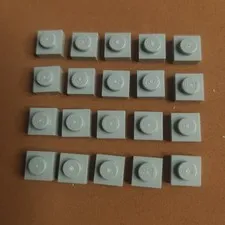 LEGO 3024 Plate 1 x 1 Light Buish Gray x20 Genuine