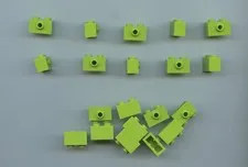 LEGO x 20 Lime Brick, Modified 1 x 2 with Stud on Side with Bottom Stud Holder