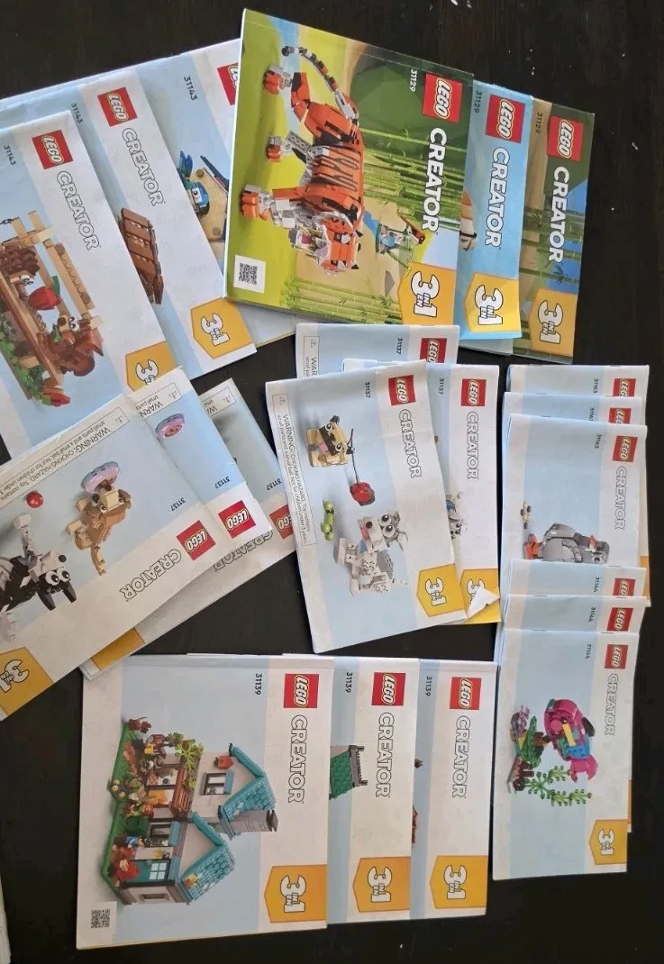 LEGO Creator 3-in-1 Instruction Manual Lot 15 Sets 40+ Books Cozy House Cat...