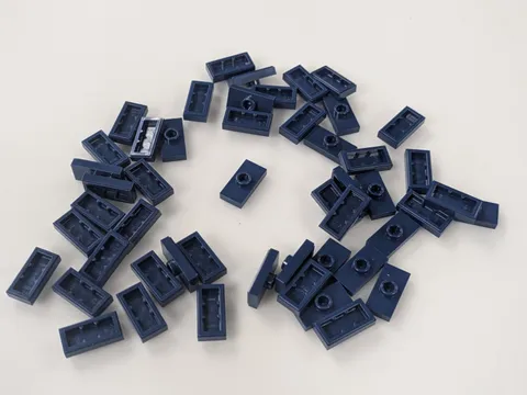 Lego Lot  x50 Dark Blue Plate 1 Stud Jumper 1 x 2 # 15573 Bulk
