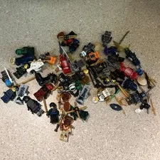 Lego Ninjago: Lot of Assorted Mini figures, Parts, and pieces 
