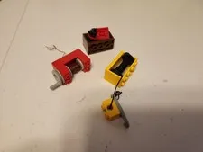 Three Lego String Reel Winch With Drum, String, Handle, Crane Hook 