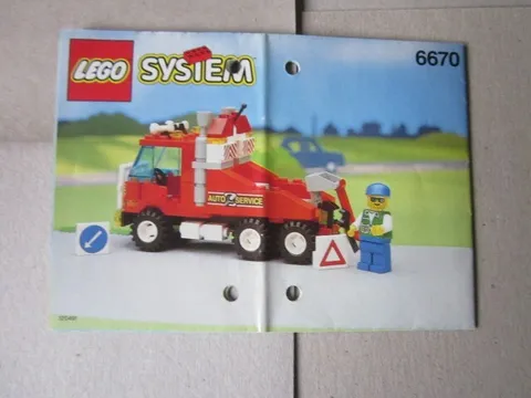 Lego System Building Instructions Instruction 6670 Car Service