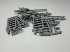 LEGO 6020 Grey Ladder / Fence 6020 Bar 7 x 3 w Double Clips Lot Of 20