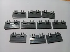 LEGO BULK LOT 10 DARK BLUISH GRAY HINGE TRAIN GATE 2X4 LOCKING DUAL FINGERS