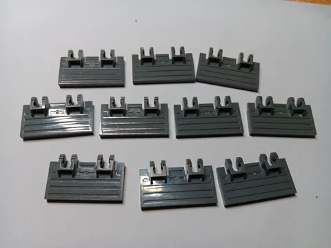 LEGO BULK LOT 10 DARK BLUISH GRAY HINGE TRAIN GATE 2X4 LOCKING DUAL FINGERS