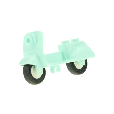 1x LEGO City Scooter Motorbike Hell Aqua Blue White Wheels 3464c03