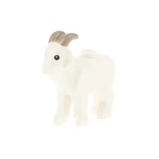 1x LEGO Goat Kids Figure White Eyes Black Horns Dark Beige col25-5 95341pb02