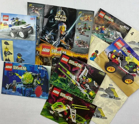 Vintage 90s LEGO Star Wars System Instruction Manuals Brochures Lot of 7 Books
