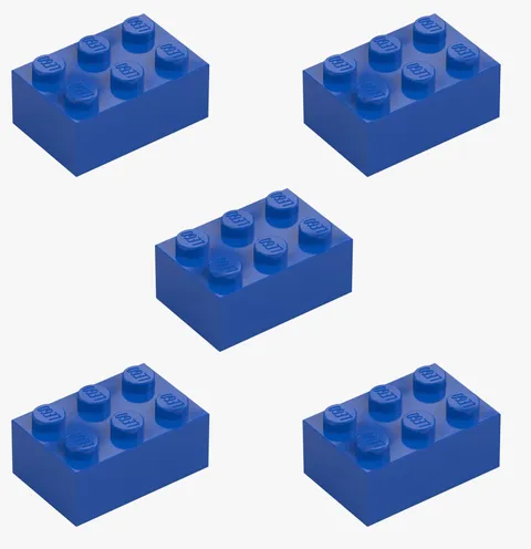 5 New LEGO Blue 2x3 Bricks 3002 building blocks brick block 3x2 300223