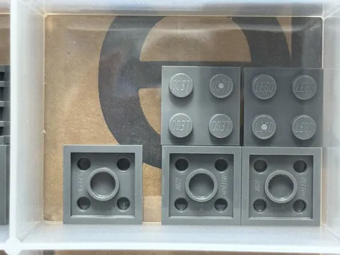 LEGO Parts - Dark Bluish Gray Plate 2 x 2 - No 3022 - QTY 5
