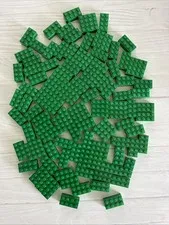 LEGO LOT GREEN 106 PCS 2X4 BRICK BLOCK BUILDING PIECES