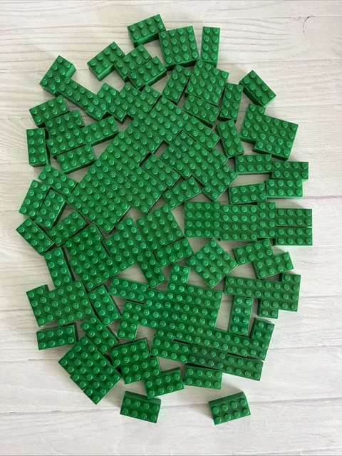 LEGO LOT GREEN 106 PCS 2X4 BRICK BLOCK BUILDING PIECES