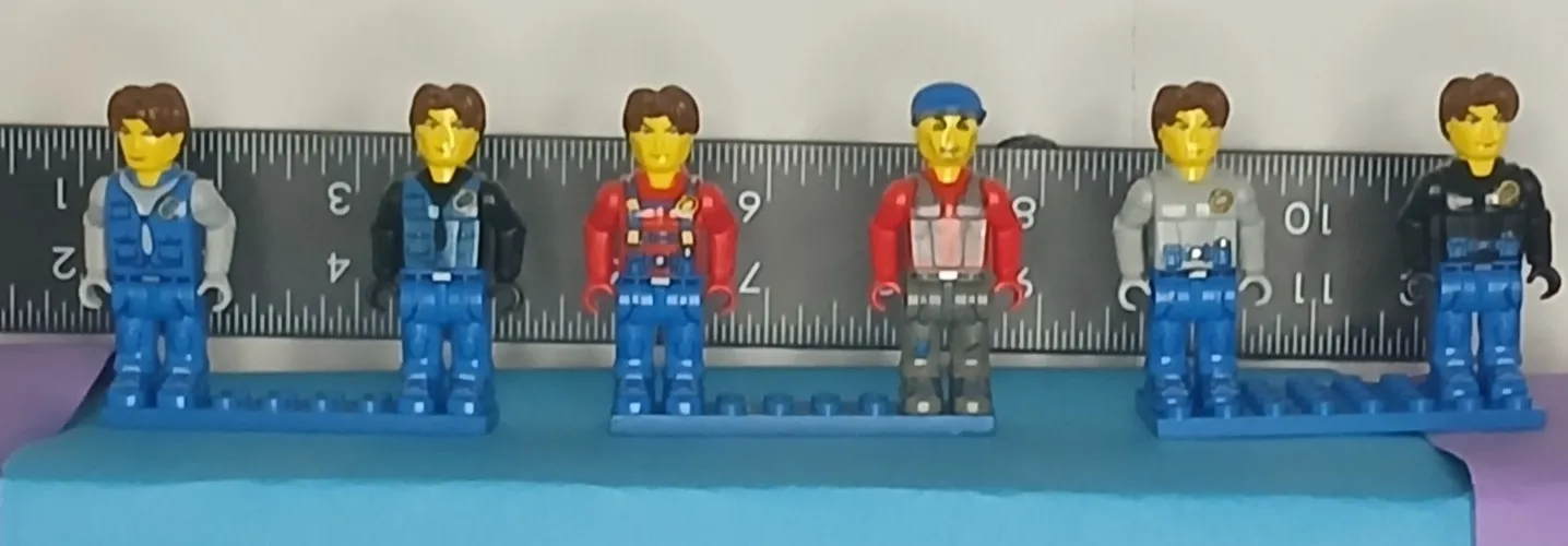 LEGO Jack Stone Figures Lot of 6 Maintenance & Construction Crew 4 2001 Juniors