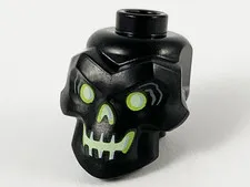 LEGO Minifigure, Head, Modified Skull with Yellowish Green Eyes inv.657