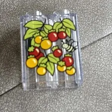 Lego Duplo Clear Translucent Garden Tomato Plant Honey Bee Specialty 1X2 Block
