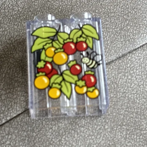 Lego Duplo Clear Translucent Garden Tomato Plant Honey Bee Specialty 1X2 Block