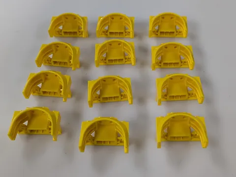 LEGO Parts (x12) - Yellow Vehicle, Mudguard 4 x 2 1/2 x 2 1/3 - No 18974