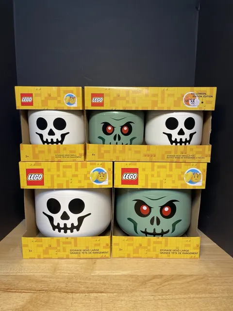 LEGO Halloween Edition Storage Head Display Lot NEW!