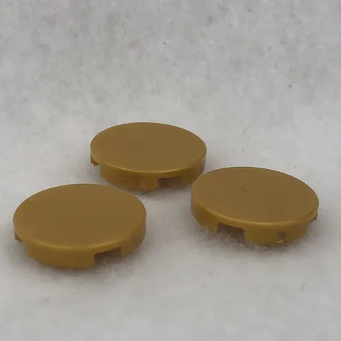 LEGO 14769 Pearl Gold Tile, Round 2 x 2 with Bottom Stud Holder (x1)