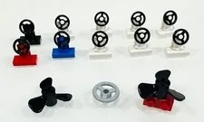 LEGO Boat Steering Wheels & Propellers Lot Mixed Colors Marine Parts Accessories