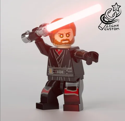 Lego Star Wars Light Custom LC Sith Obi Wan Kenobi Custom Minifigure