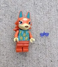 Lego Animal Crossing Minifigure Audie Fox from 77052 Concert at the Plaza+ Glass
